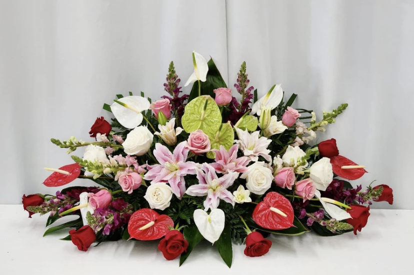 Tropical Garden Casket Spray